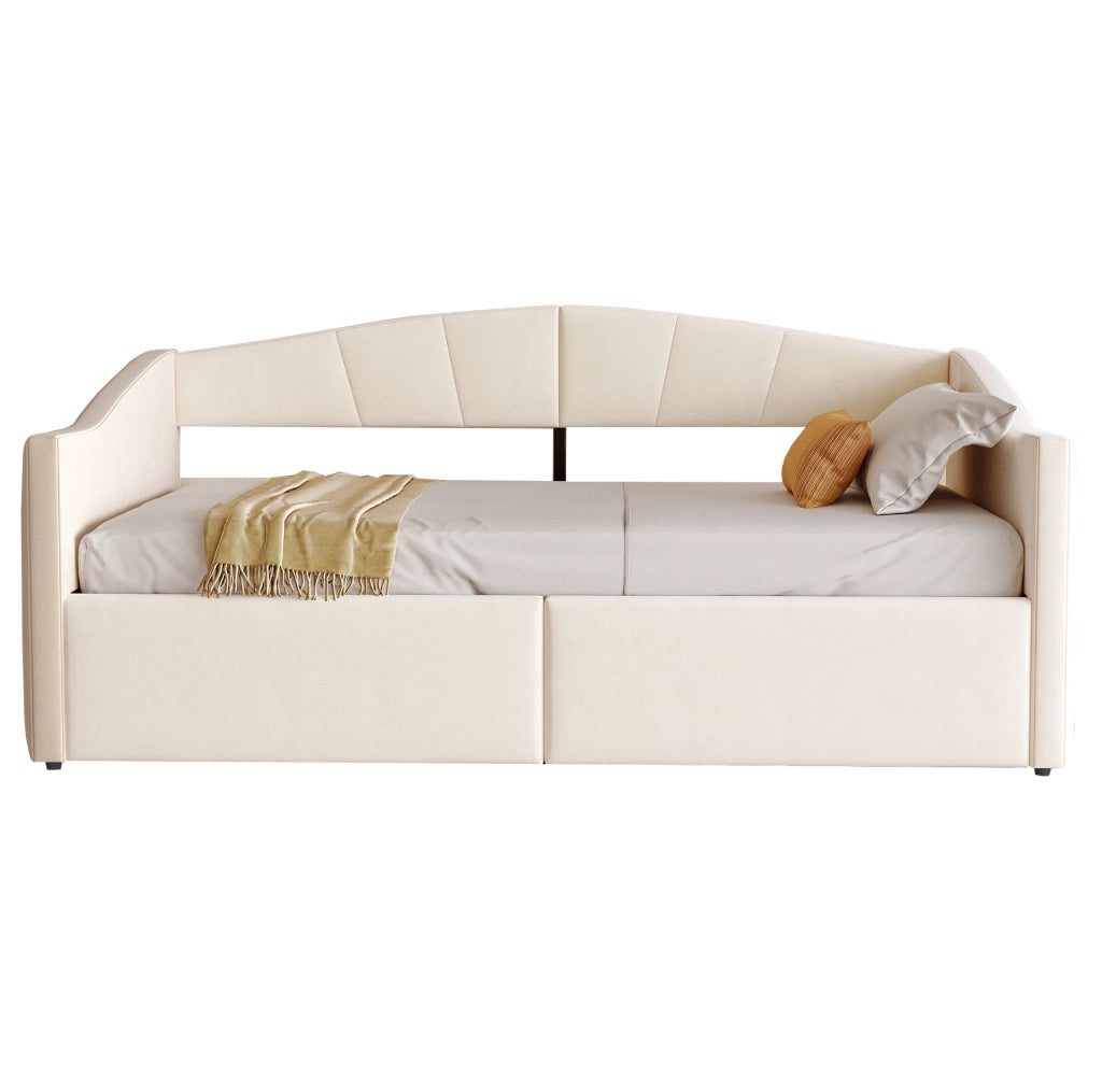 Letto singolo imbottito con contenitore idraulico 90x200 cm