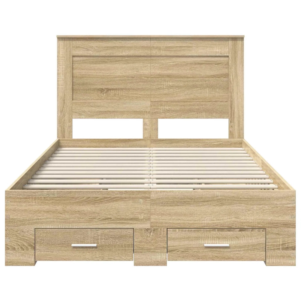 Struttura del letto con testiera Rovere Sonoma 120 x 200 cm 3410344