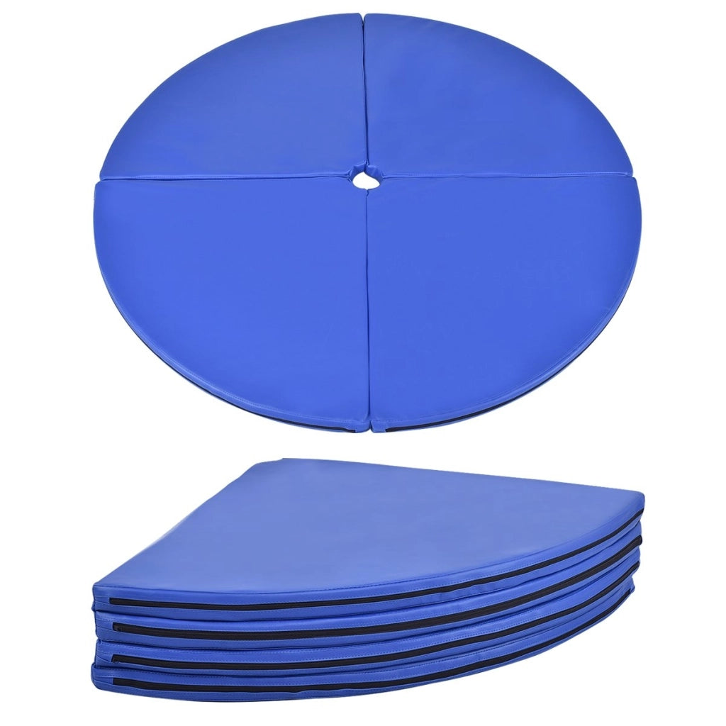 Tappetino per pole dance pieghevole ¦Õ150cm Tappeto per palo da danza antiscivolo in PVC Blu-Pole dance
