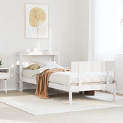 vidaXL Letto senza Materasso Bianco 90x190 cm in Legno Massello Pino