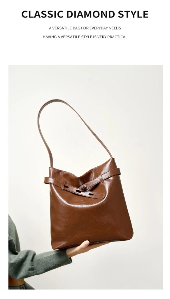 Borse da donna in vera pelle marrone