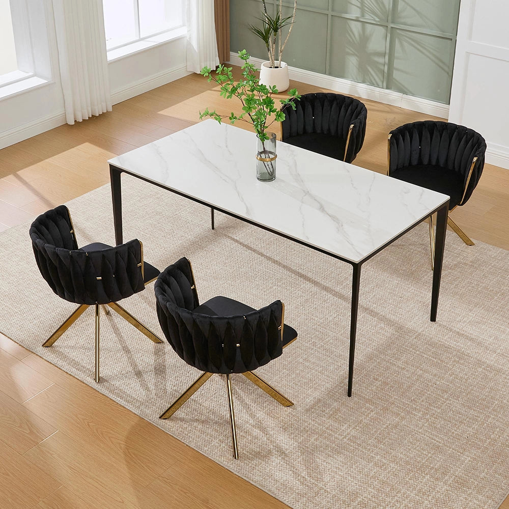 Set 2 poltrone girevoli - Xylo - velluto struttura metallica nera