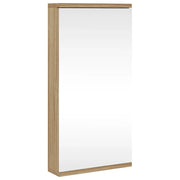 Armadietto Angolare con Specchio da Bagno | Armadio da bagno Rovere 30x24x60 cm