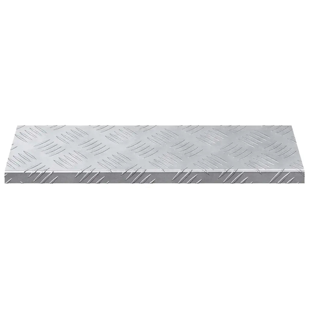 Gradini per Scale 10 pz | Tappetini per scale autoadesivi Argento 60 x 18 x 2,5 cm Alluminio