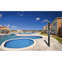 Doccia Solare da Giardino 28L Miscelatore e Lavapiedi ATI Docce N Grigio Antracite