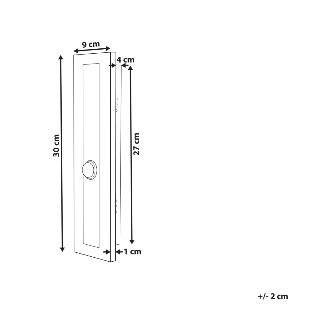 Lampada da parete a LED per esterni Nero 30 cm Acciaio Acrilico con sensore di movimento Design moderno