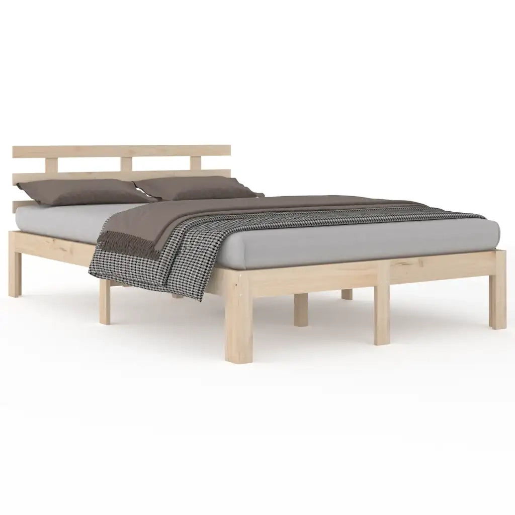 Giroletto senza Materasso-Struttura Letto Ambrato in Legno Massello 120x200 cm 812301