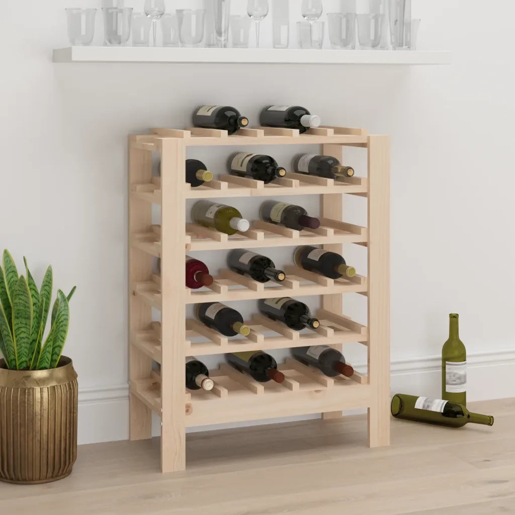Portavini 61,5x30x82 cm in Legno Massello di Pino CFW1911411
