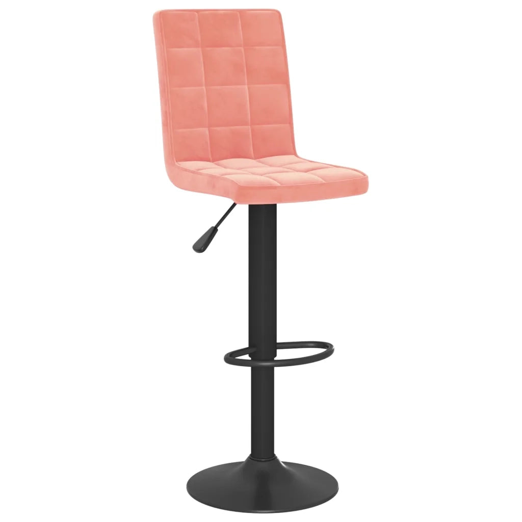 Sgabelli da Bar 2 pz Rosa in Velluto 335768