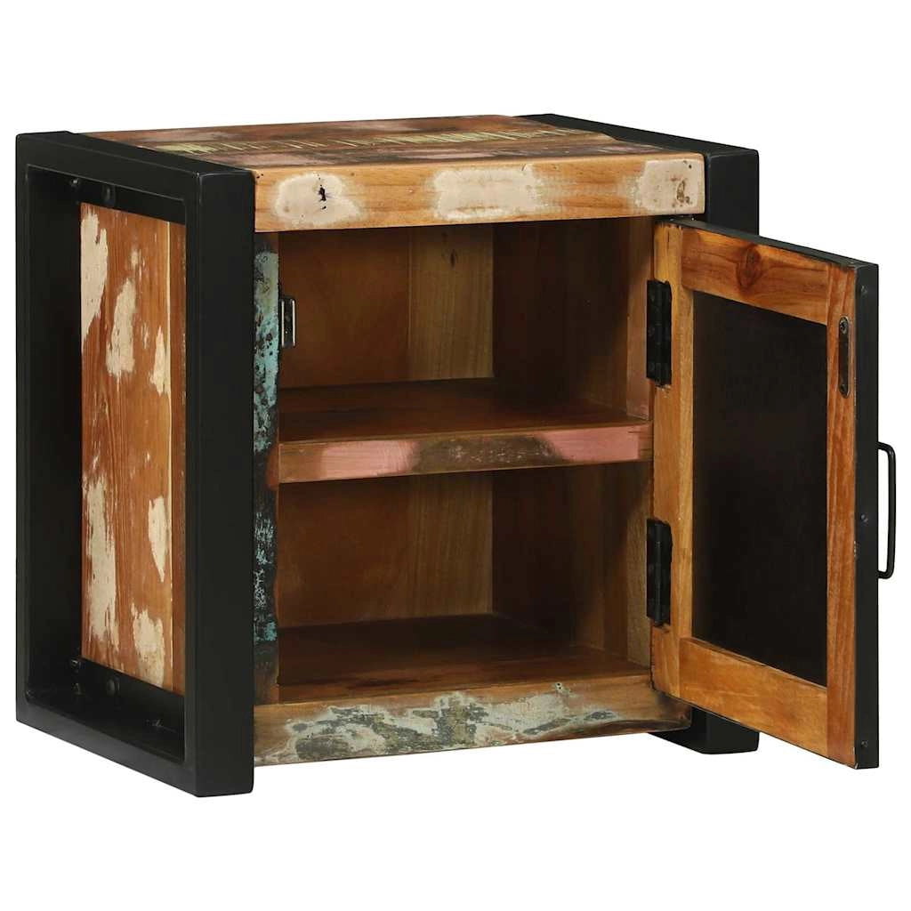 Mobiletto da bagno moderno rettangolare con pratico ripiano 40 x 30 x 40 cm in legno riciclato marrone 02_0057651