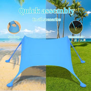 Ombrellone da spiaggia 21 m x 21 m paracarro 12% tessuto lycra - Blocca 98% raggi UV - Incluso sacchetto a mano e scopa da sabbia