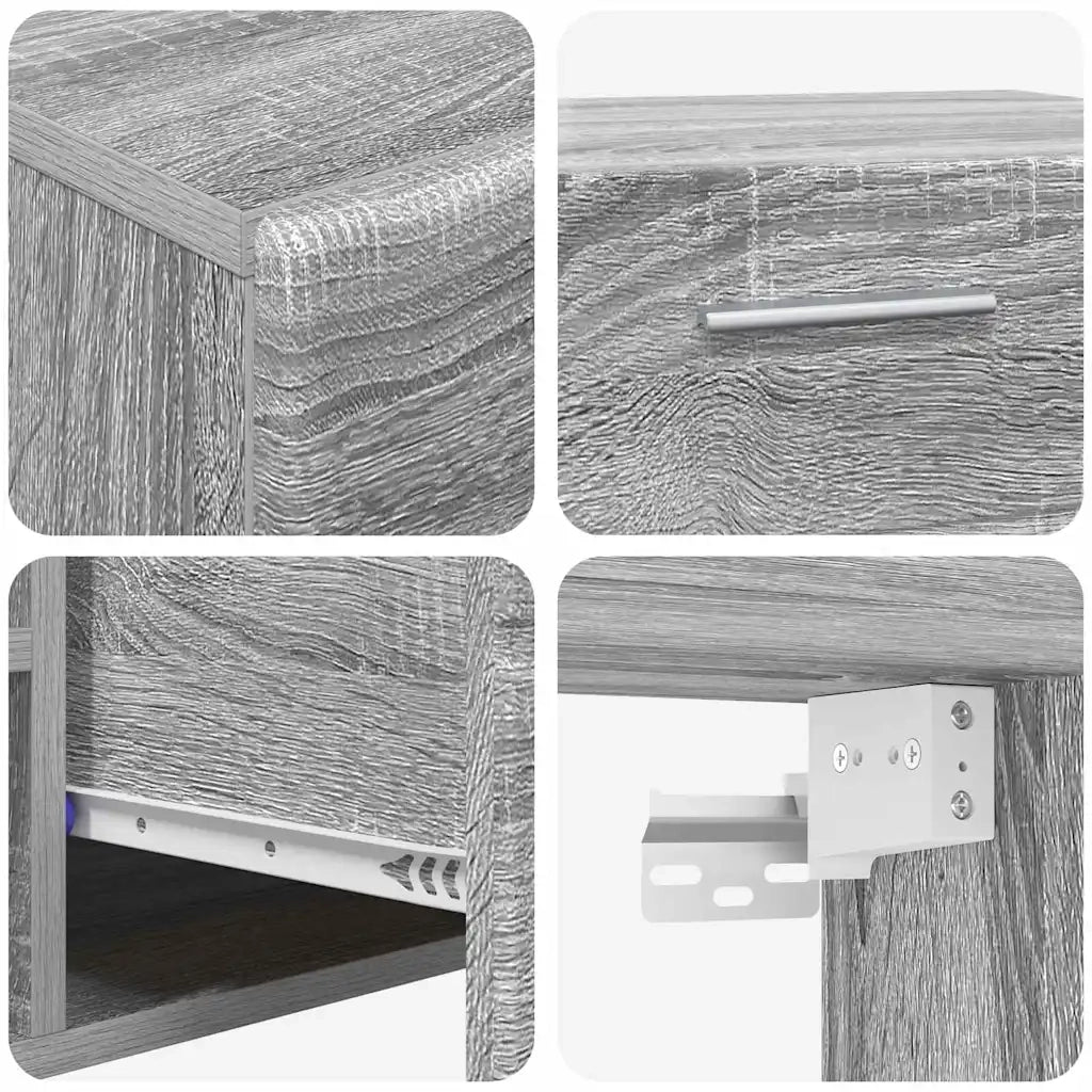 Set mobile TV FLORIN 3 pcs Grigio Sonoma Legno multistrato