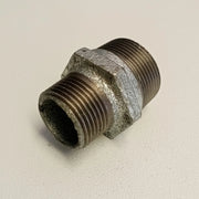 Raccordo mm 1/2''x3/8'' niples nipplo doppia vite ridotta di ghisa zincata malleabile