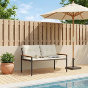 Panchina da esterno 2 -Seater 116 x 67,5 x 72 cm polyrattan 42025365
