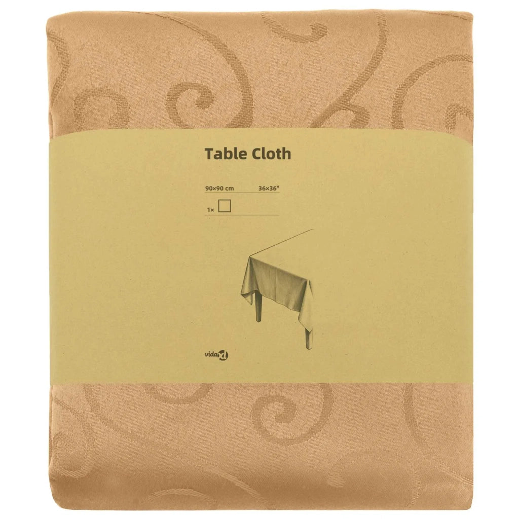 Tovaglia da Tavolo Quadrato Beige 90 x 90 cm 42040054