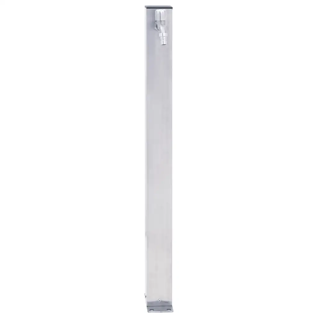 Colonna d'Acqua da Giardino 40 cm Acciaio Inox Quadrato