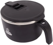 Bowl per Noodles 900 ml - Resistent - Acciaio Inossidabile - Supporto per Telefono Multifunzione - Design Moderno - Sostenibile - Coperchio per Noodles