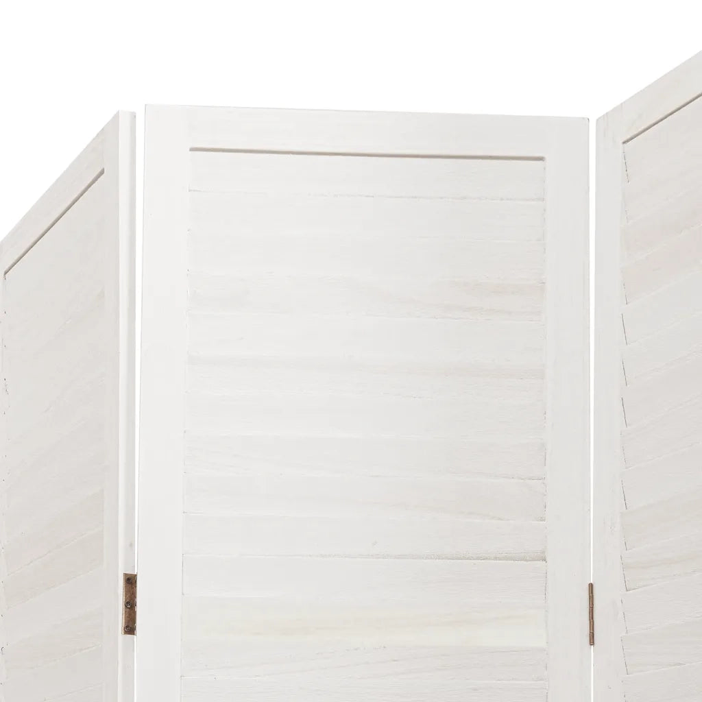 Divisorio Ambienti | Divider per stanze | Paravento 3Pannelli Bianco Legno Massello di Paulownia