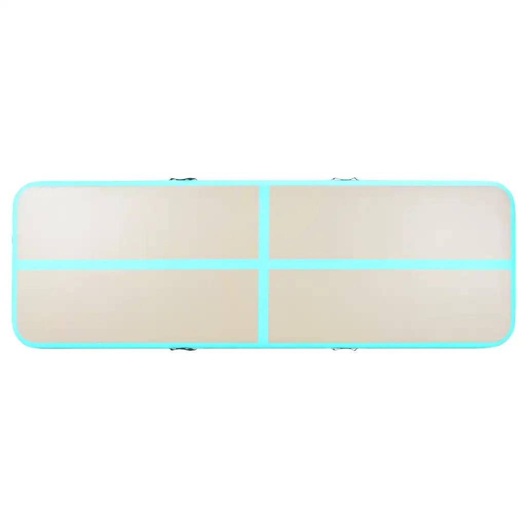 Tappetino Ginnastica Gonfiabile e Pompa 600x100x10 cm PVC Verde CFW7845208