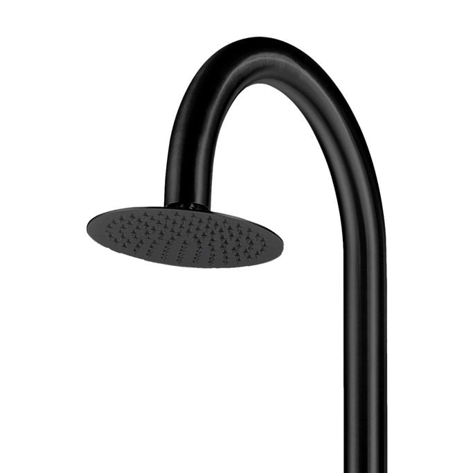 Doccia da Giardino 243,9x25x54,5 cm con Soffione Miscelatore e Lavapiedi Sined Palau Nero satinato