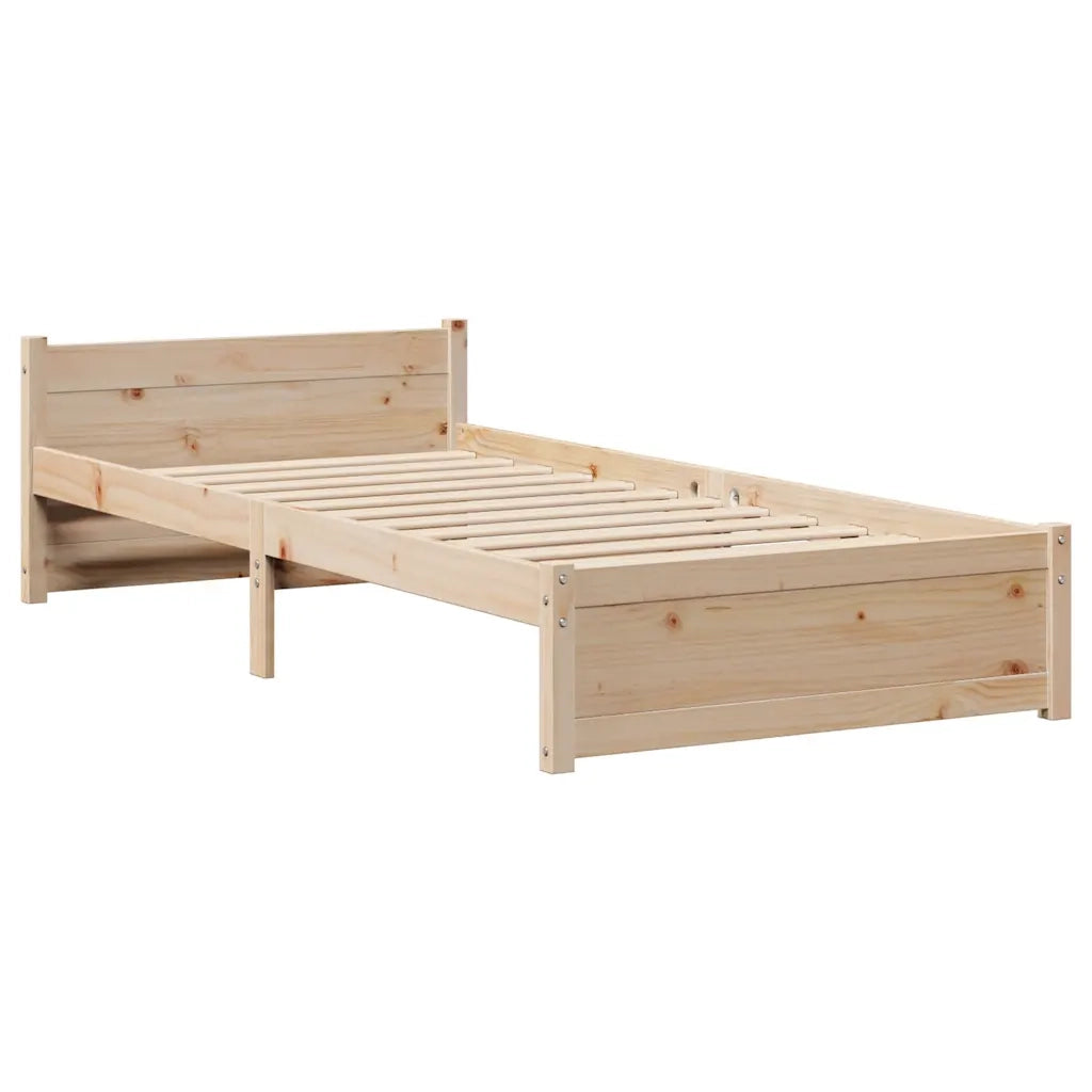 vidaXL Giroletto con Testiera 90x200 cm in Legno Massello di Pino