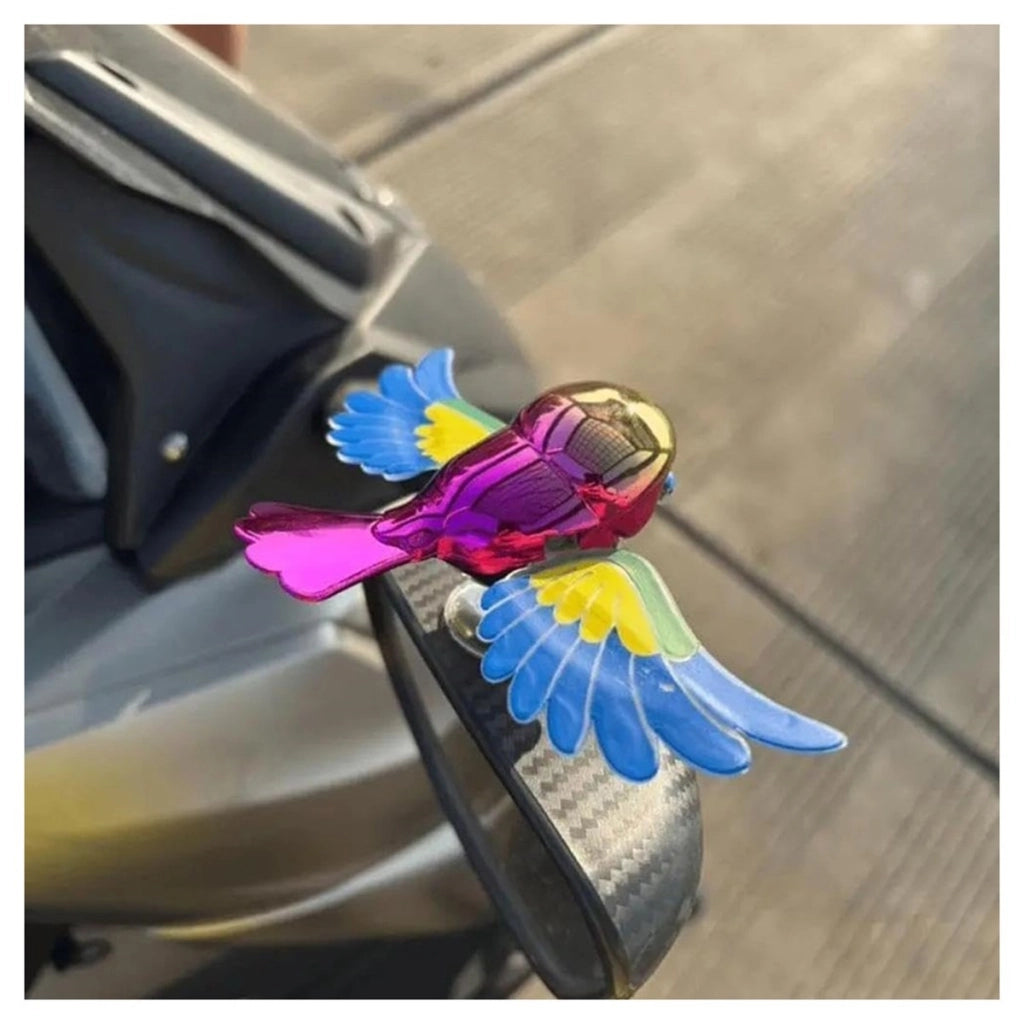 UCCELLO 3D DECORAZIONE AUTO MOTO RETROVISORE BATTE ALI VENTO AEREODINAMICO