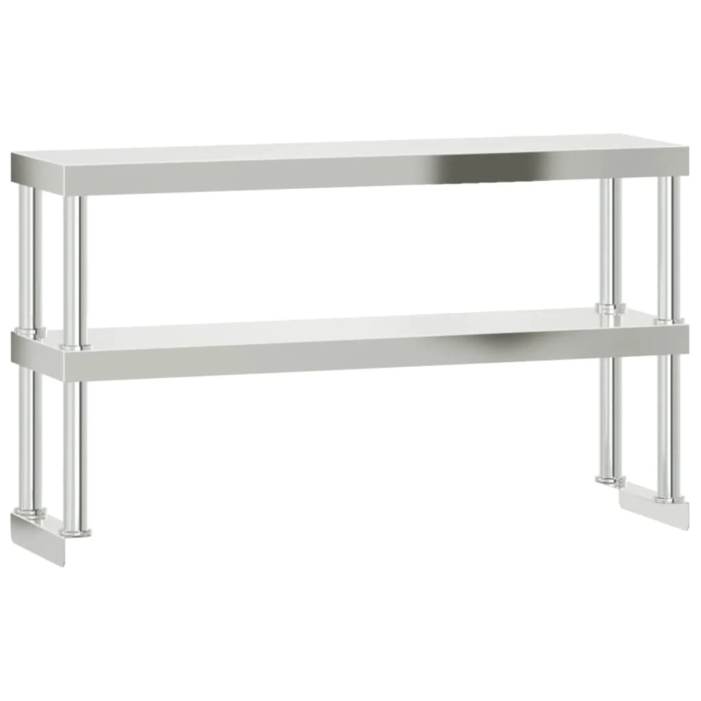 Tavolo da lavoro professionale da cucina con ripiano 110 x 55 x 150 cm acciaio inox 02_0045420