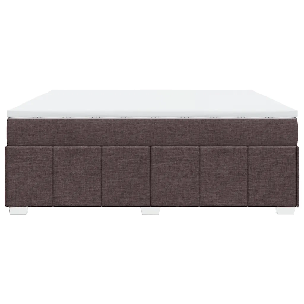 vidaXL Giroletto a Molle con Materasso Marrone Scuro 180x200cm Tessuto