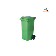 BIDONE IMMONDIZIA CARRELLATO Lt. 120 - cm 55 x 50 x 94 verde