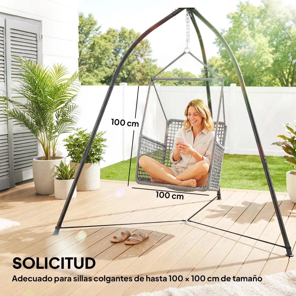 Supporto Sedia Sospesa ¨C zephmum ¨C Triangolare Base Stabile Regolabile 150 kg Nero