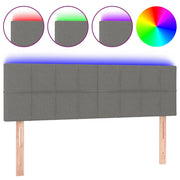 Testiera | Testata a LED Grigio Scuro 144x5x78/88 cm in Tessuto