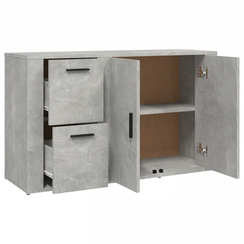 Credenza Grigio Cemento 100x33x59,5 cm in Legno Multistrato cod mxl 23557