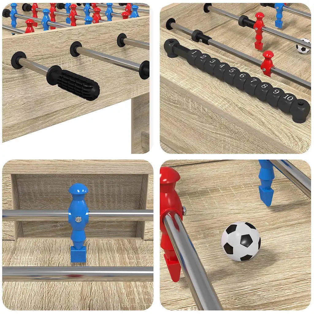Tavolo da Foosball Rovere Sonoma 125 x 60,5 x 80 cm CFW3906069