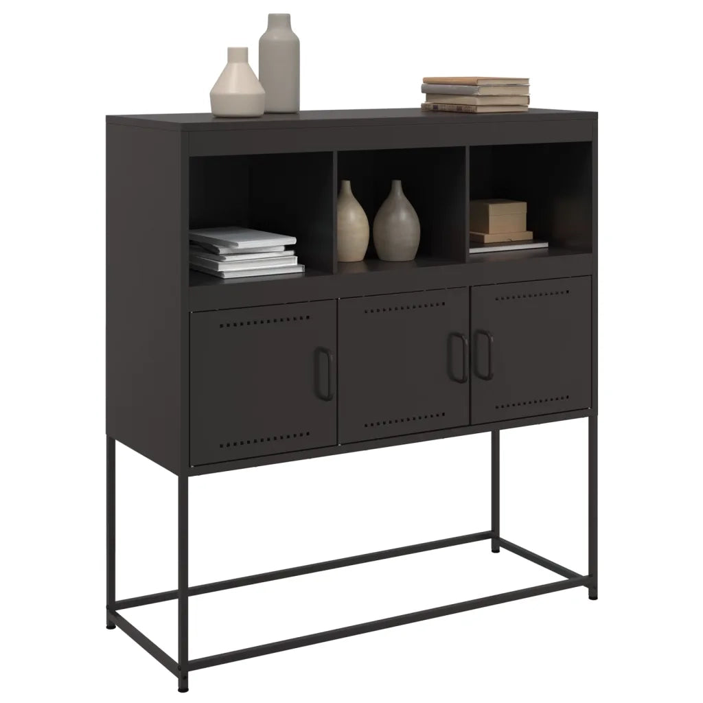 Credenza Nera 100,5x39x107 cm in Acciaio 846590