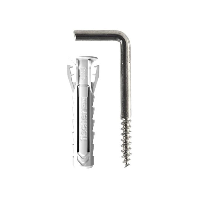 Fischer 567556 SX Plus Tassello con Gancio Appendiquadri 4x20 mm 10 pezzi colore Silver
