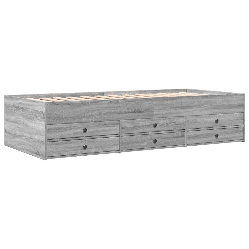 Divano Letto con Cassetti senza Materasso 100x200 cm 3280872
