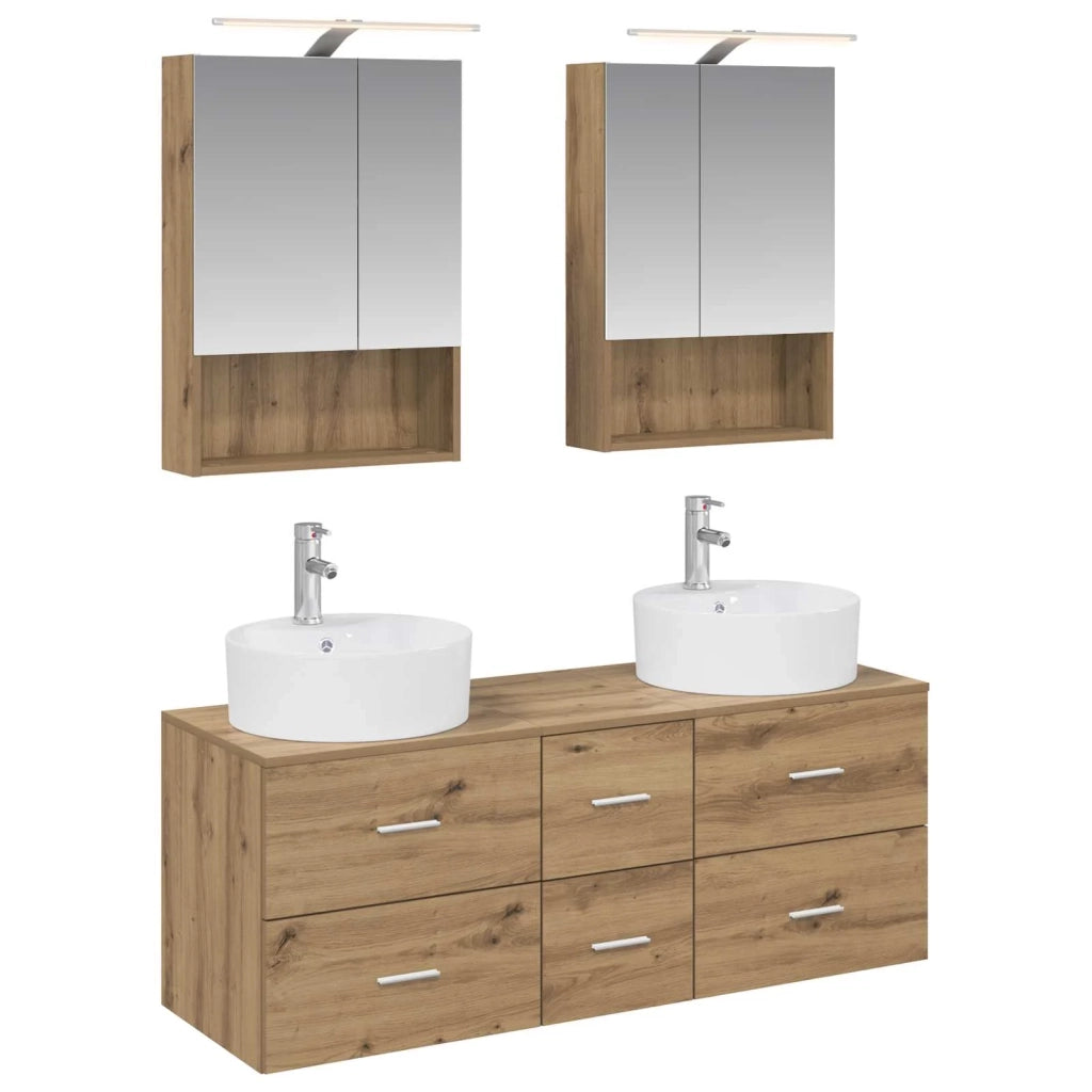 Set di mobili per il bagno 5 pcs Rovere Artigianale 3406926
