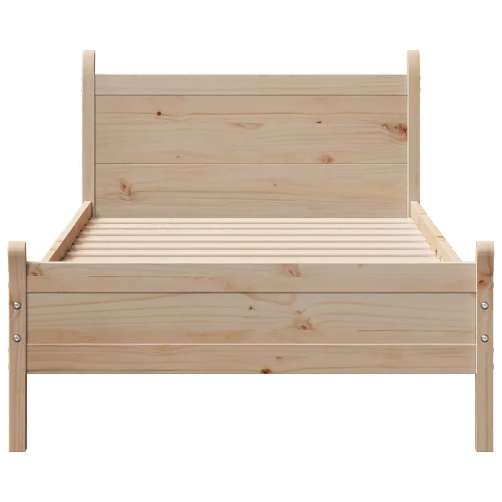 Letto senza Materasso 75x190 cm in Legno Massello Pino 855615