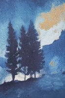 Stampa Dipinta Mountain Tree cm 80X3X120