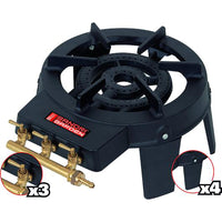 FORNELLONE FORNELLO GHISA GAS BRUCIATORE A 3 FUOCHI CAMPEGGIO 8KW SANDRIGARDEN