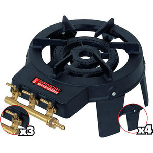FORNELLONE FORNELLO GHISA GAS BRUCIATORE A 3 FUOCHI CAMPEGGIO 8KW SANDRIGARDEN
