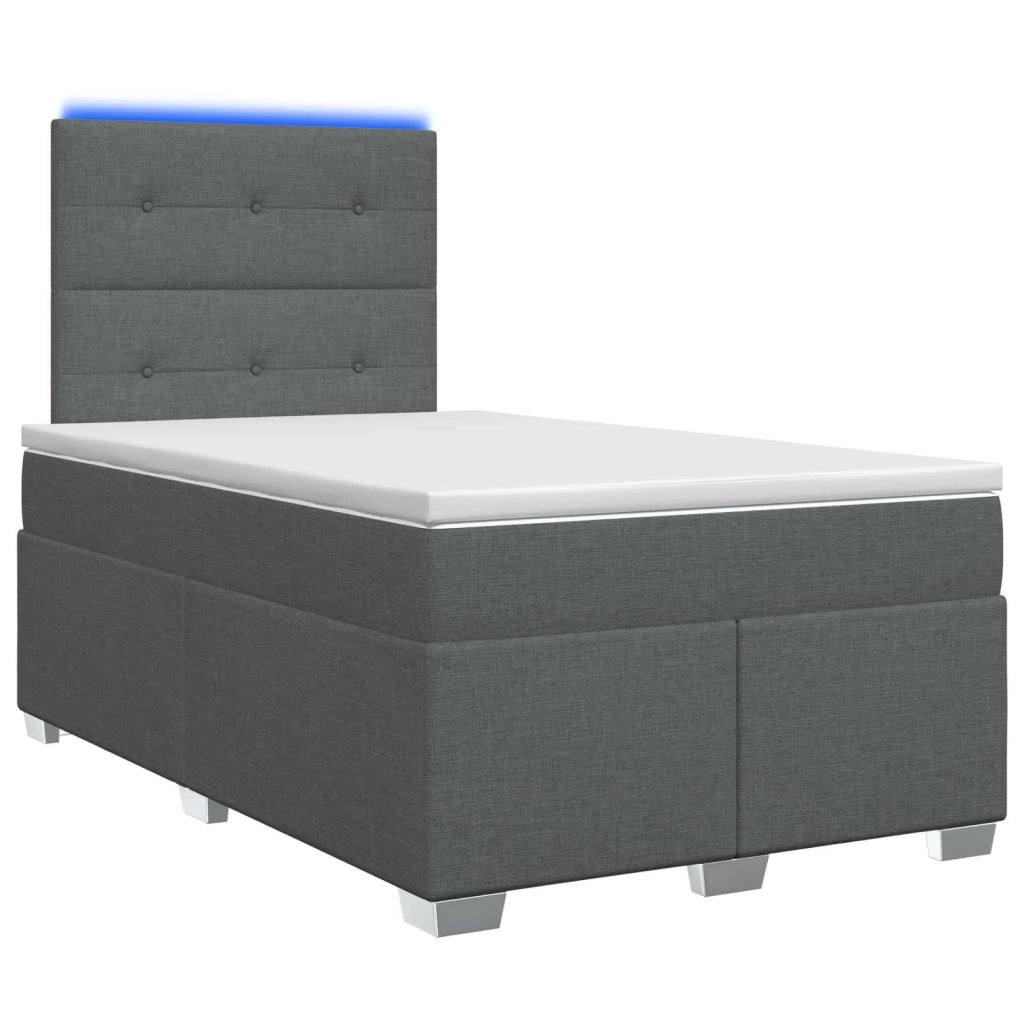 Letto box spring con materasso Grigio Scuro 120 x 200 cm 3454846
