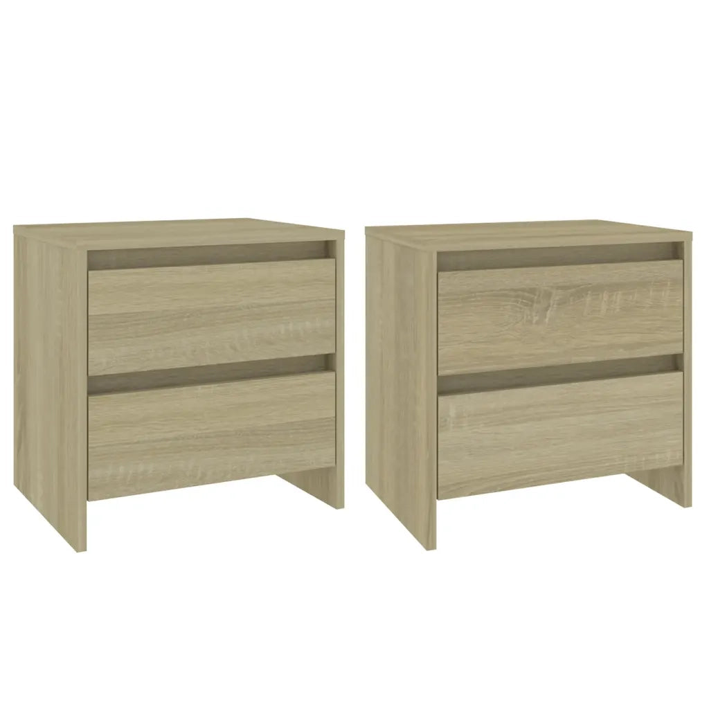 Set di 2 Comodini | Armadio da Notte | Mobiletto da notte Rovere Sonoma 45x34,5x44,5 cm in Truciolato