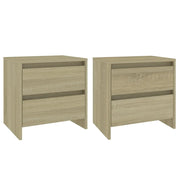 Set di 2 Comodini | Armadio da Notte | Mobiletto da notte Rovere Sonoma 45x34,5x44,5 cm in Truciolato