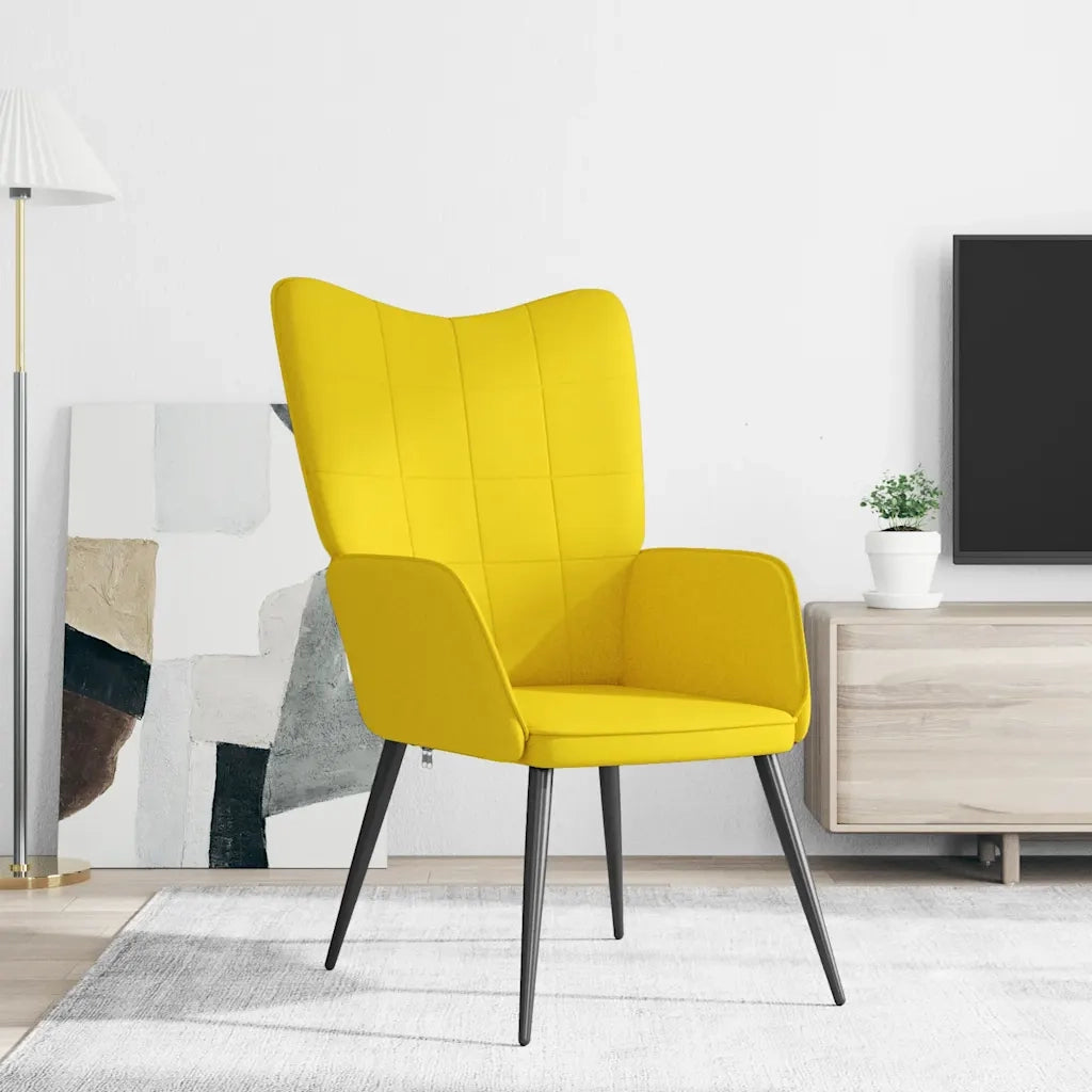 Sedia Relax Giallo Senape in Tessuto 327948