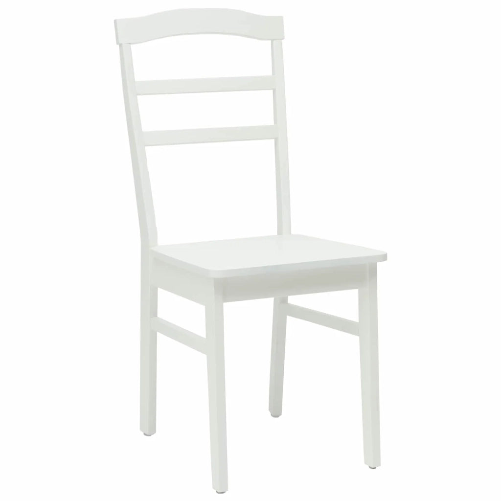 Sedia da pranzo 2 pcs Bianco Legno di gomma solido 42020498