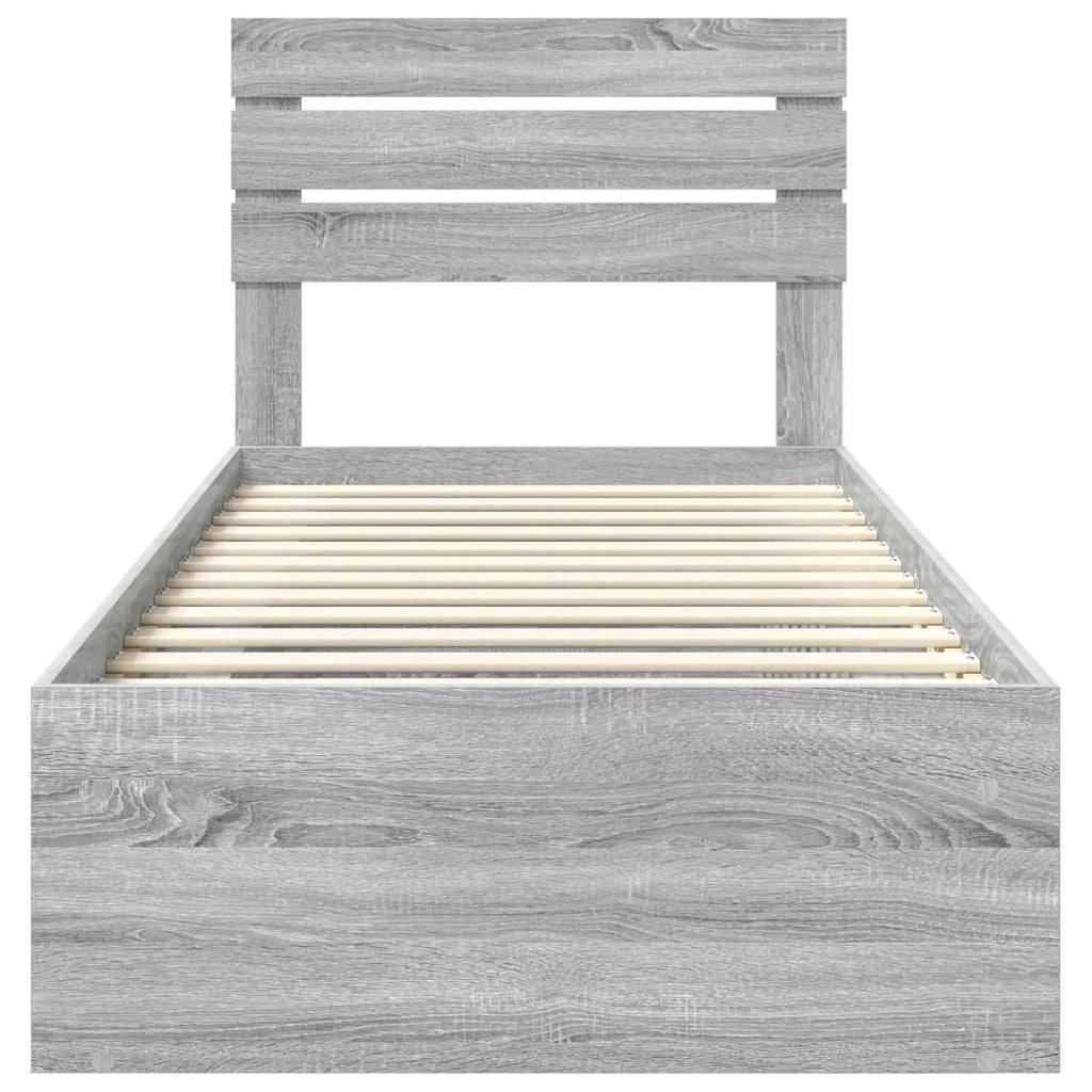 Struttura del letto Grigio Sonoma 75 x 190 cm Pino massello 3411476