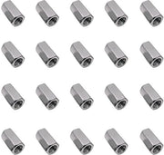20 pezzi di viti a stanghe lunghe, M5 viti a 6 gugli con boccole a 6 gugli, viti a 6 gugli con boccole a 6 gugli, acciaio al carbonio, viti a stanghe lunghe galvanizzate per apparecchiature di ufficio e altre macchine (M5 x 8 x 15)