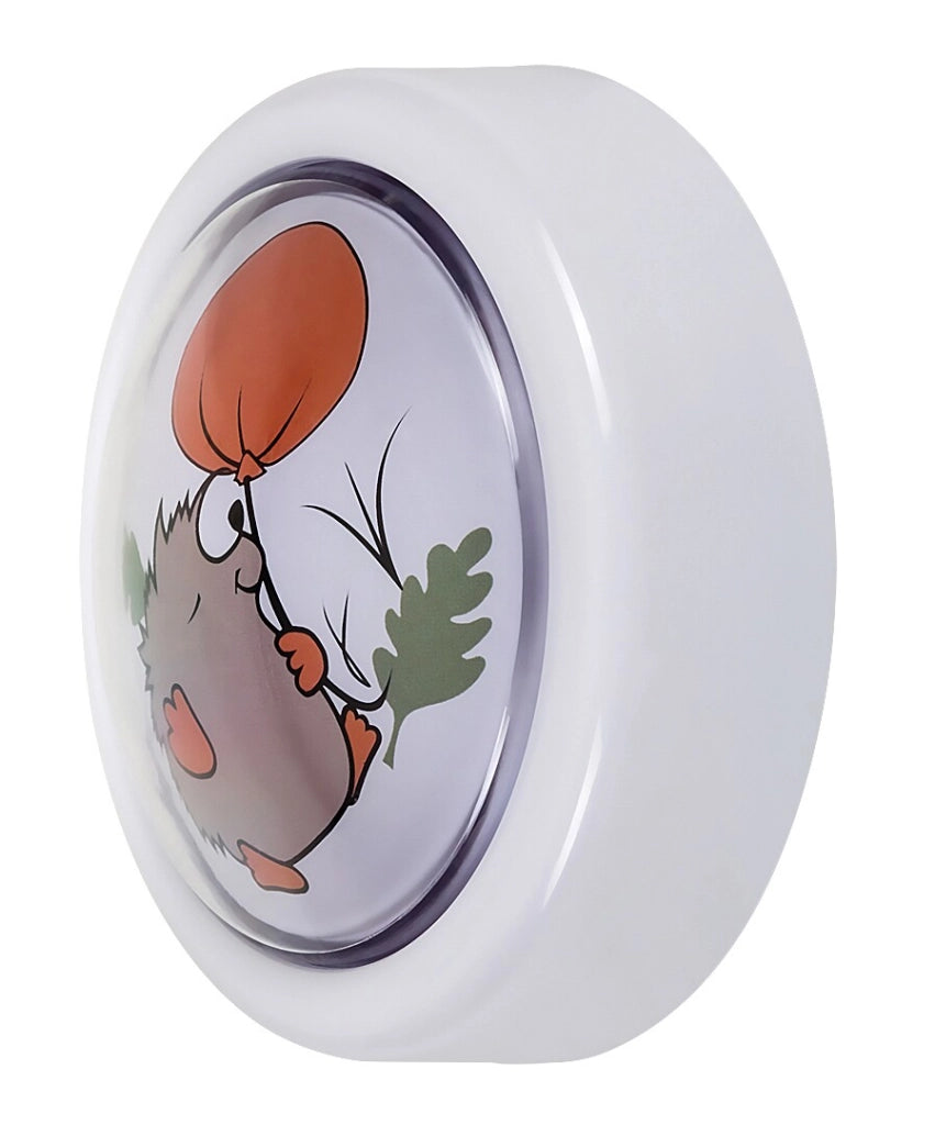 Applique notte bimbi tonda 10cm Riccio LED Hedgy Rabalux
