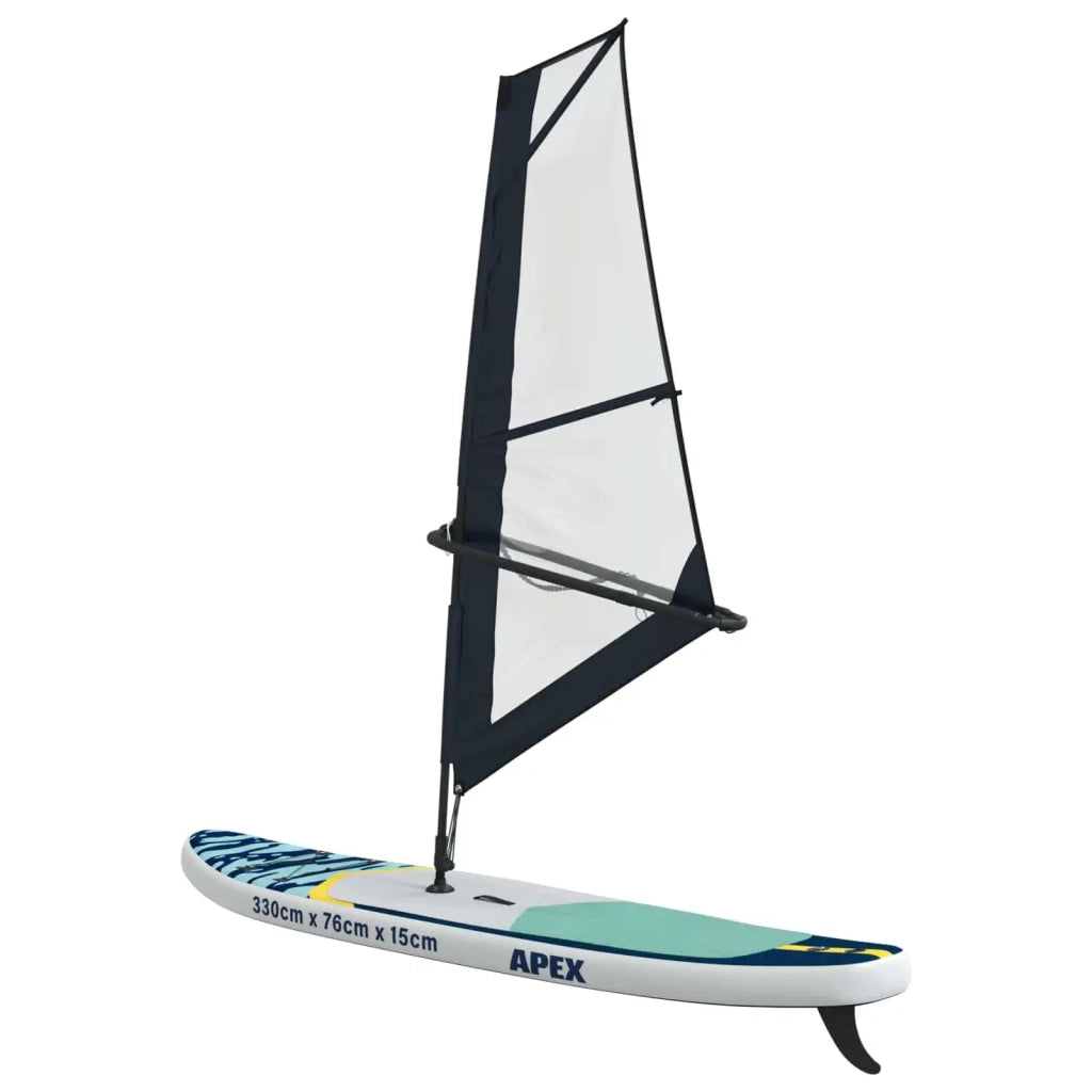 SUP gonfiabile con vela APEX 330 x 76 x 15 cm Blu per 42039140